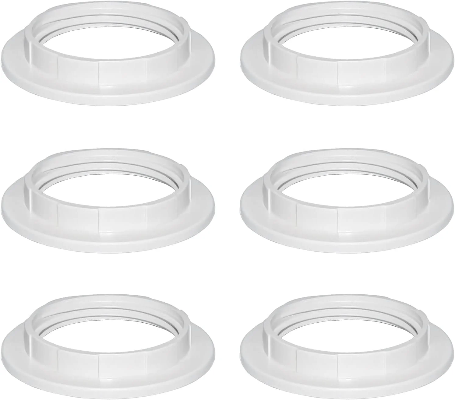 حلقه کاهنده کلاهک چراغ SCNNC، حلقه یقه پیچی E27، 40 میلی متر، اتصالات کلاهک چراغ E27 برای چراغ رومیزی، چراغ های سقفی، حلقه جایگزین سوکت قفل چرخشی نگهدارنده لامپ پلاستیکی - سفید، بسته 6 عددی حلقه کاهنده کلاهک چراغ SCNNC، حلقه یقه پیچی E27، 40 میلی متر، اتصالات کلاهک چراغ E27 برای چراغ رومیزی، چراغ های سقفی، حلقه جایگزین سوکت قفل چرخشی نگهدارنده لامپ پلاستیکی - سفید، بسته 6 عددی