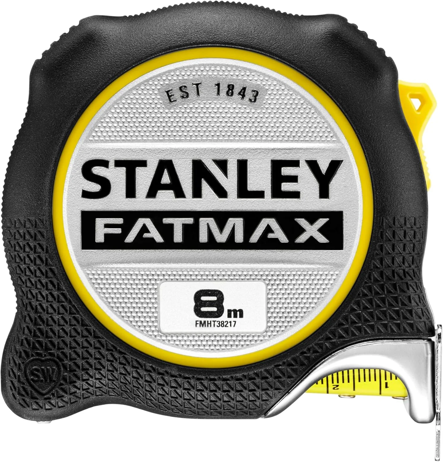 متر نواری 8 متری استنلی Fatmax Xtreme FMHT38217-0 (دارای ترمز انگشتی یکپارچه، نوار 16 سانتی متری با پوشش Bladearmor، قلاب فوق العاده بزرگ، چاپ دو طرفه، بدنه دو ماده ای محکم) متر نواری 8 متری استنلی Fatmax Xtreme FMHT38217-0 (دارای ترمز انگشتی یکپارچه، نوار 16 سانتی متری با پوشش Bladearmor، قلاب فوق العاده بزرگ، چاپ دو طرفه، بدنه دو ماده ای محکم)