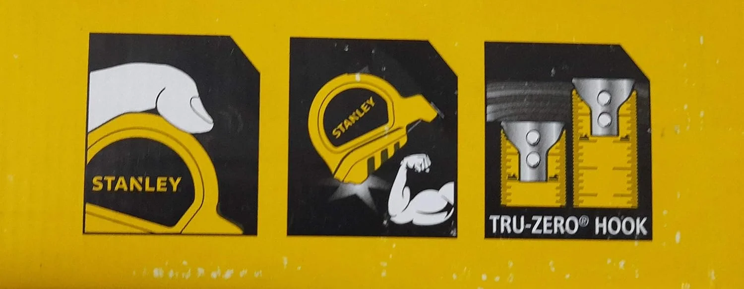 مترهای اندازه گیری استنلی با روکش فلزی (5 متر در 19 میلی متر، زرد)