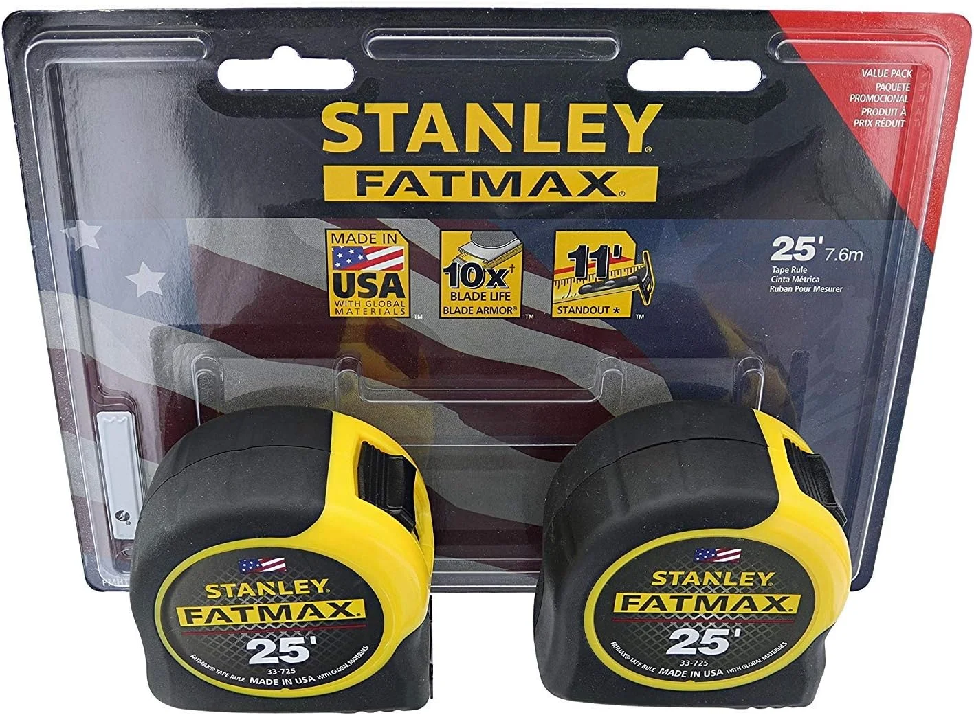 متر نواری 7.5 متری استنلی مدل Fatmax FMHT74038، بسته 2 عددی، مجموعا 4 عدد