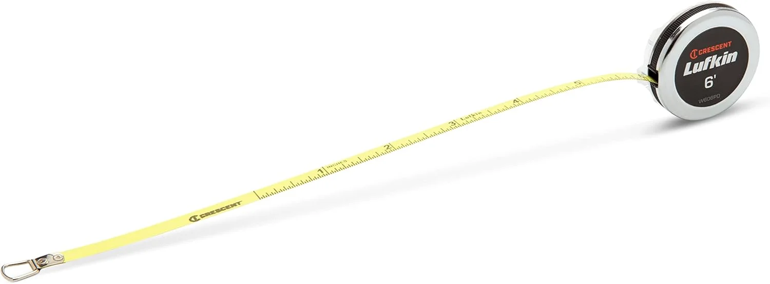 متر جیبی لوفتکین کرسنت لوفتکین 1/4 اینچ در 6 فوت با روکش زرد مدل A19 - W606PD