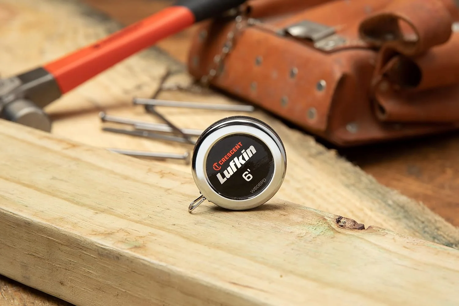 متر جیبی لوفتکین کرسنت لوفتکین 1/4 اینچ در 6 فوت با روکش زرد مدل A19 - W606PD