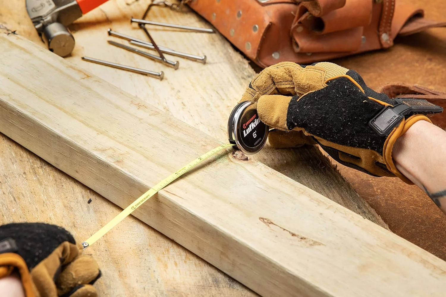 متر جیبی لوفتکین کرسنت لوفتکین 1/4 اینچ در 6 فوت با روکش زرد مدل A19 - W606PD