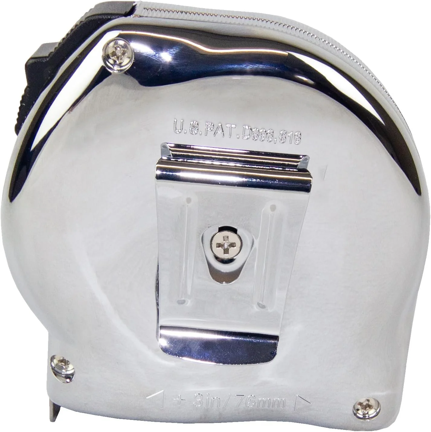 متر نواری حرفه ای کمولون 433IEHV با دید بالا، چاپ شده با مقیاس اینچ و مهندسی، 33 فوت در 1 اینچ، کروم