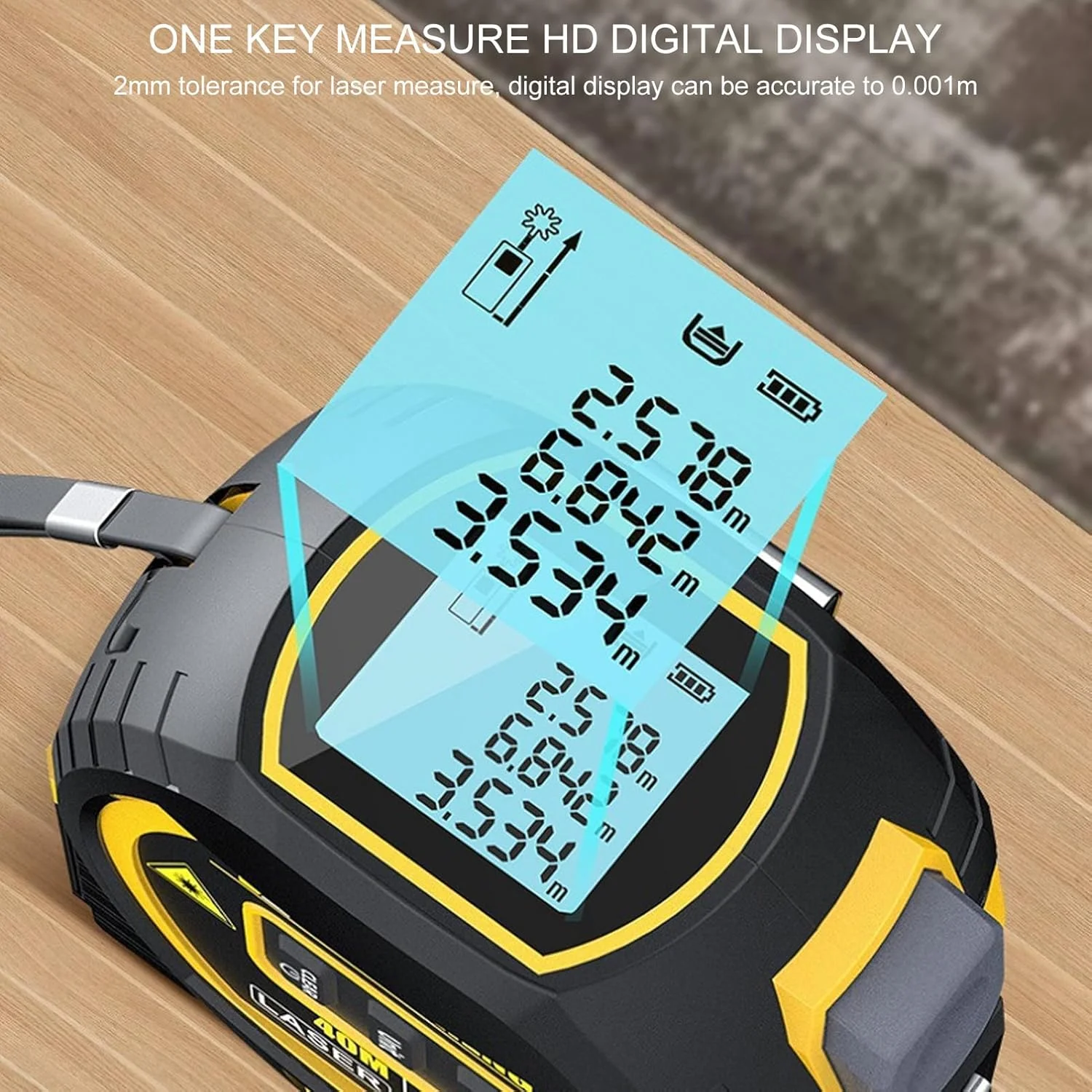 متر نواری دیجیتال 3 در 1 سوراندی، خط عمودی متقاطع، ابزار اندازه گیری با مسافت یاب، متر نواری 5 متری و ابزار علامت گذاری متقاطع متر نواری دیجیتال 3 در 1 سوراندی، خط عمودی متقاطع، ابزار اندازه گیری با مسافت یاب، متر نواری 5 متری و ابزار علامت گذاری متقاطع