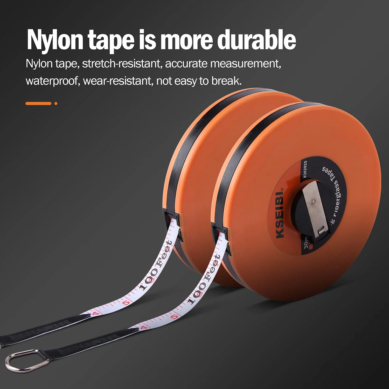 متر نواری فایبرگلاس بلند KSEIBI 302910 با چاپ دو طرفه اینچ/متر برای کارهای ساختمانی (20 متر) متر نواری فایبرگلاس بلند KSEIBI 302910 با چاپ دو طرفه اینچ/متر برای کارهای ساختمانی (20 متر)