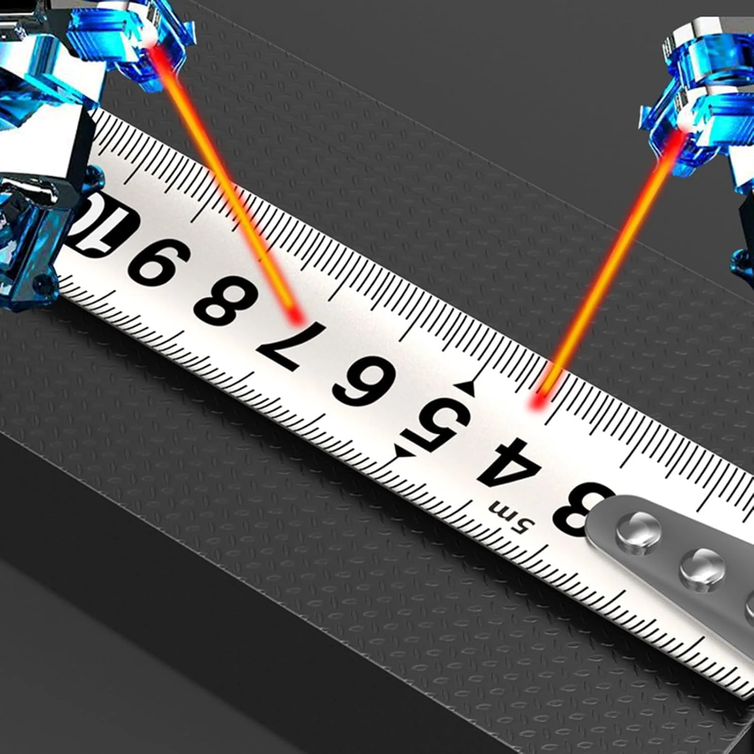متر نواری توخالی 5 متری، متر فلزی ضد زنگ، خط کش متریک برای ساخت و ساز، استفاده صنعتی، ابزار قابل حمل