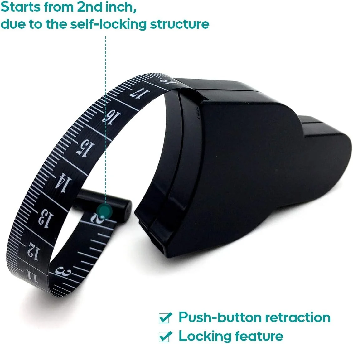 متر نواری بدن برای اندازه گیری بدن و ابزار اندازه گیری چربی بدن برای کاهش وزن 150 سانتی متر (مشکی) متر نواری بدن برای اندازه گیری بدن و ابزار اندازه گیری چربی بدن برای کاهش وزن 150 سانتی متر (مشکی)