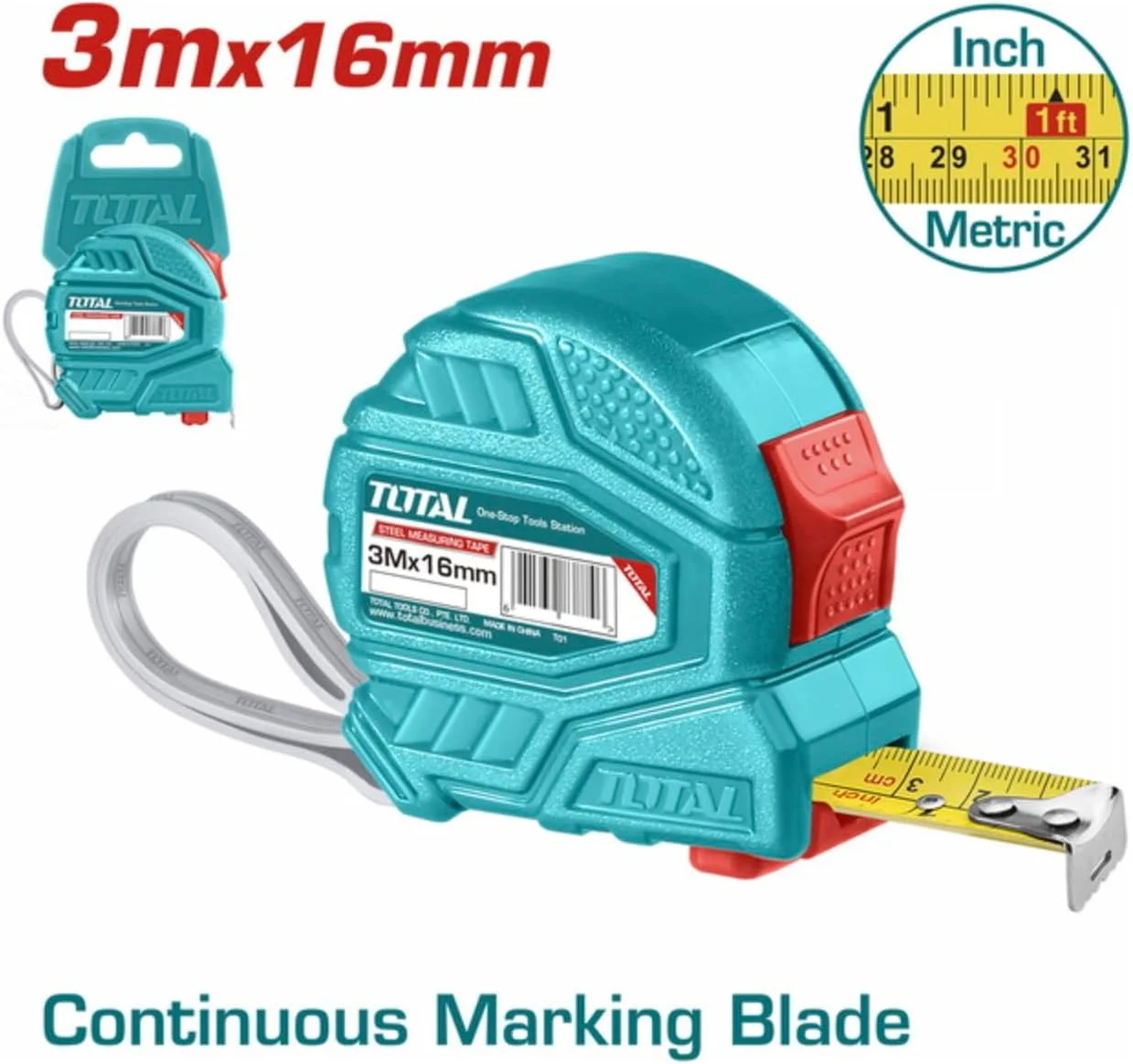 متر فلزی 3 متری تولز مدل TMT126331 متر فلزی 3 متری تولز مدل TMT126331