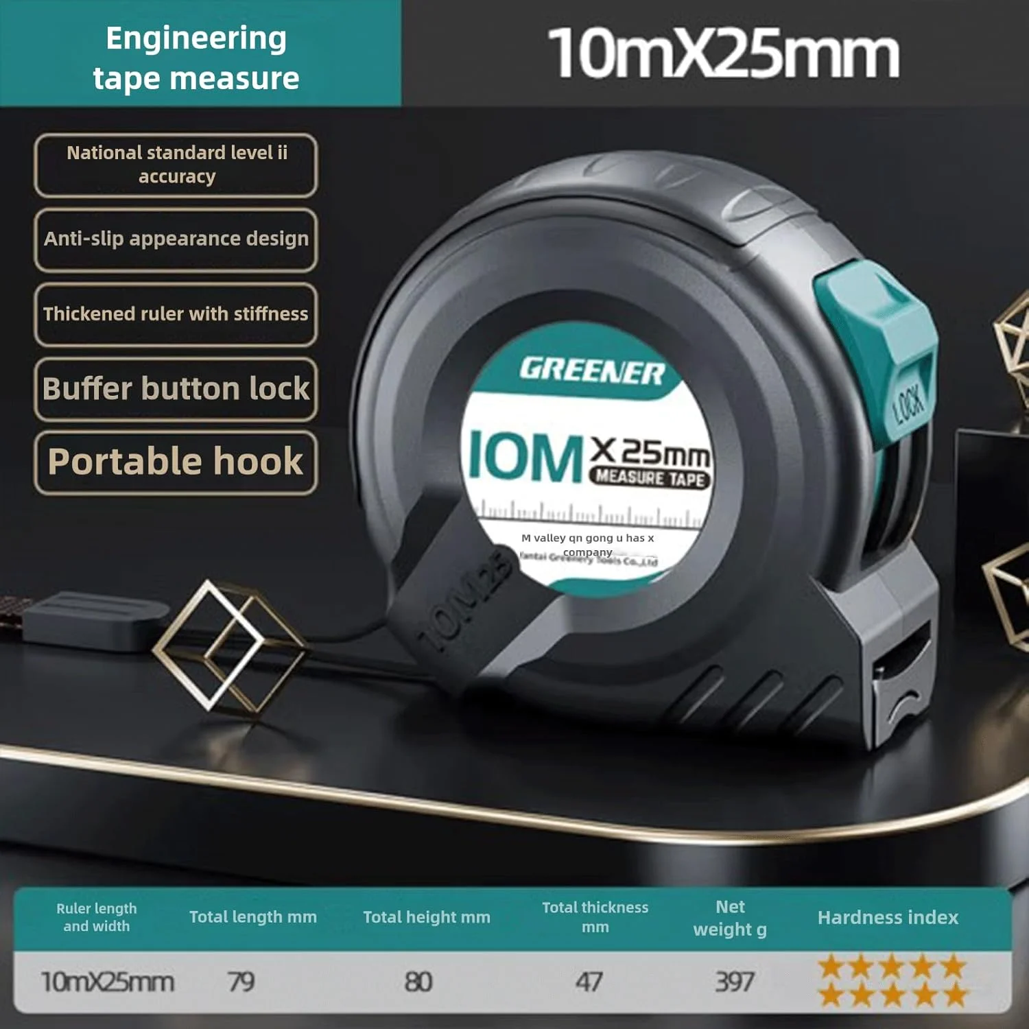 متر نواری فلورسنت ارتقا یافته ETSG با دقت بالا 10 متر در 25 میلی متر | بدنه ABS ضد ضربه، هسته فلزی، ضد آب، تیغه فولادی کربنی بادوام با پوشش فلورسنت | مقیاس دقیق حکاکی شده با لیزر متر نواری فلورسنت ارتقا یافته ETSG با دقت بالا 10 متر در 25 میلی متر | بدنه ABS ضد ضربه، هسته فلزی، ضد آب، تیغه فولادی کربنی بادوام با پوشش فلورسنت | مقیاس دقیق حکاکی شده با لیزر