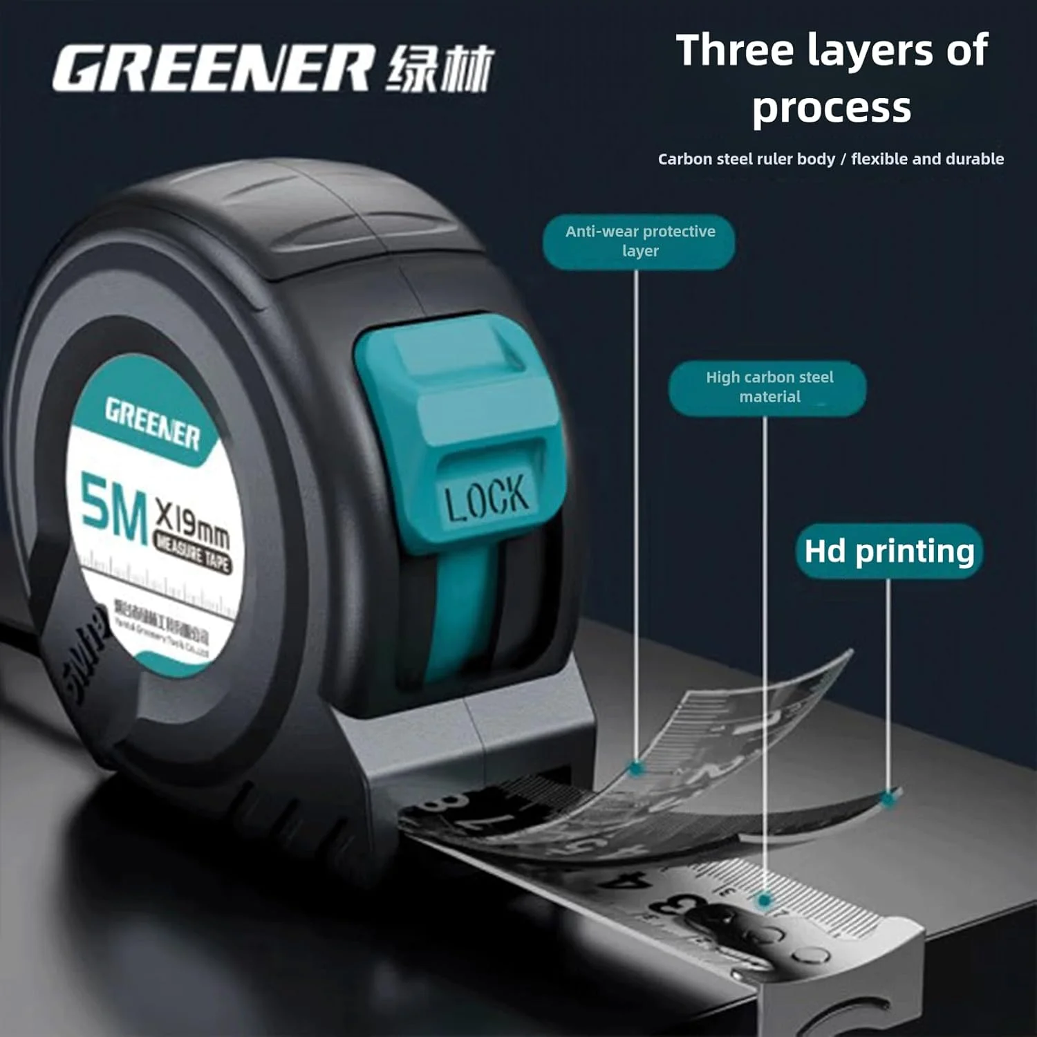 متر نواری فلورسنت ارتقا یافته ETSG با دقت بالا 10 متر در 25 میلی متر | بدنه ABS ضد ضربه، هسته فلزی، ضد آب، تیغه فولادی کربنی بادوام با پوشش فلورسنت | مقیاس دقیق حکاکی شده با لیزر متر نواری فلورسنت ارتقا یافته ETSG با دقت بالا 10 متر در 25 میلی متر | بدنه ABS ضد ضربه، هسته فلزی، ضد آب، تیغه فولادی کربنی بادوام با پوشش فلورسنت | مقیاس دقیق حکاکی شده با لیزر