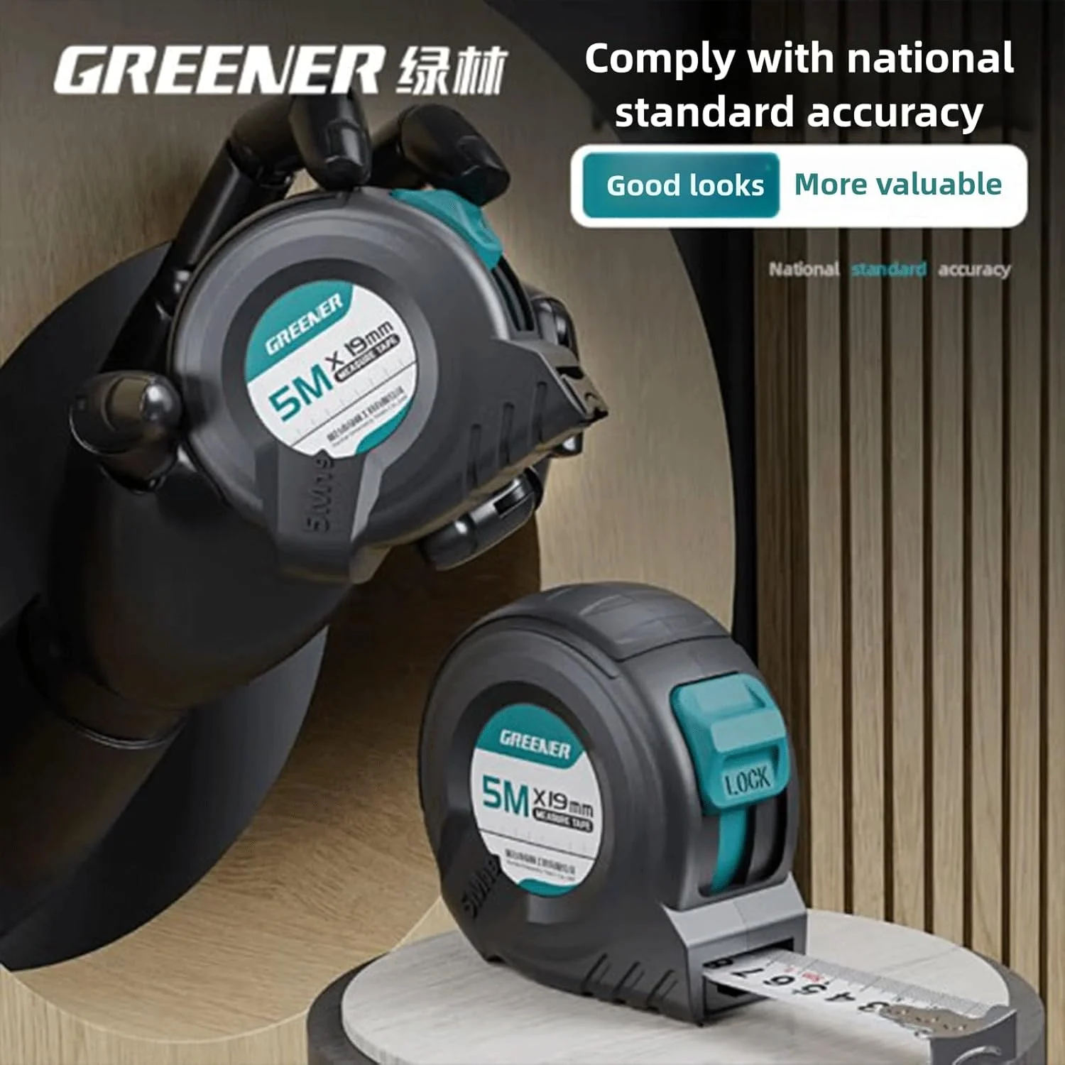 متر نواری فلورسنت ارتقا یافته ETSG با دقت بالا 10 متر در 25 میلی متر | بدنه ABS ضد ضربه، هسته فلزی، ضد آب، تیغه فولادی کربنی بادوام با پوشش فلورسنت | مقیاس دقیق حکاکی شده با لیزر متر نواری فلورسنت ارتقا یافته ETSG با دقت بالا 10 متر در 25 میلی متر | بدنه ABS ضد ضربه، هسته فلزی، ضد آب، تیغه فولادی کربنی بادوام با پوشش فلورسنت | مقیاس دقیق حکاکی شده با لیزر