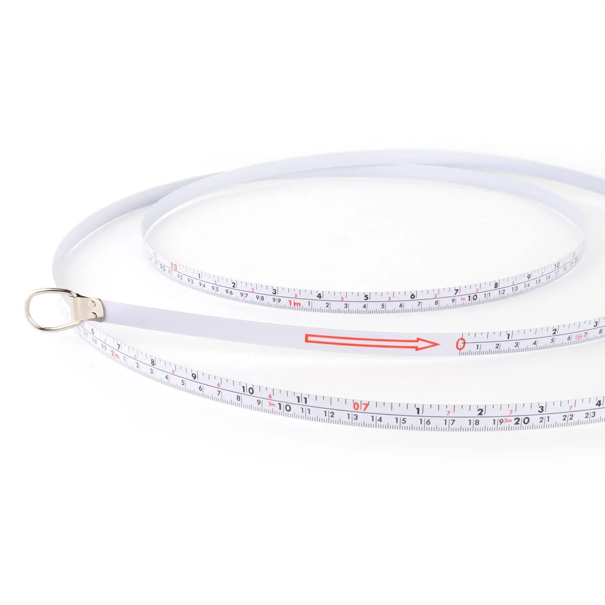 متر نواری 15 متری، متر جمع شونده امپریال و متریک با نوار فولادی سفید برای ساخت و ساز، مصارف خانگی و اندازه گیری نجاری