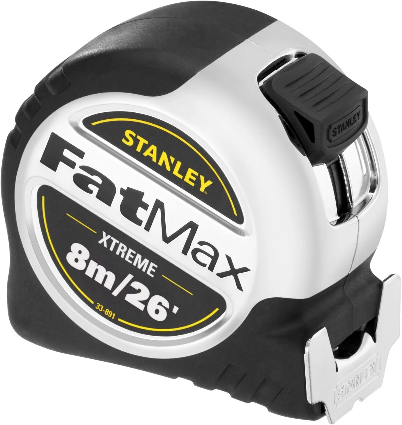 متر نواری استنلی FATMAX XTREME سیستم متریک/اینچی 8 متری با عرض 32 میلی متر، بدنه کرومی و روکش لاستیکی 5-33-891 متر نواری استنلی FATMAX XTREME سیستم متریک/اینچی 8 متری با عرض 32 میلی متر، بدنه کرومی و روکش لاستیکی 5-33-891