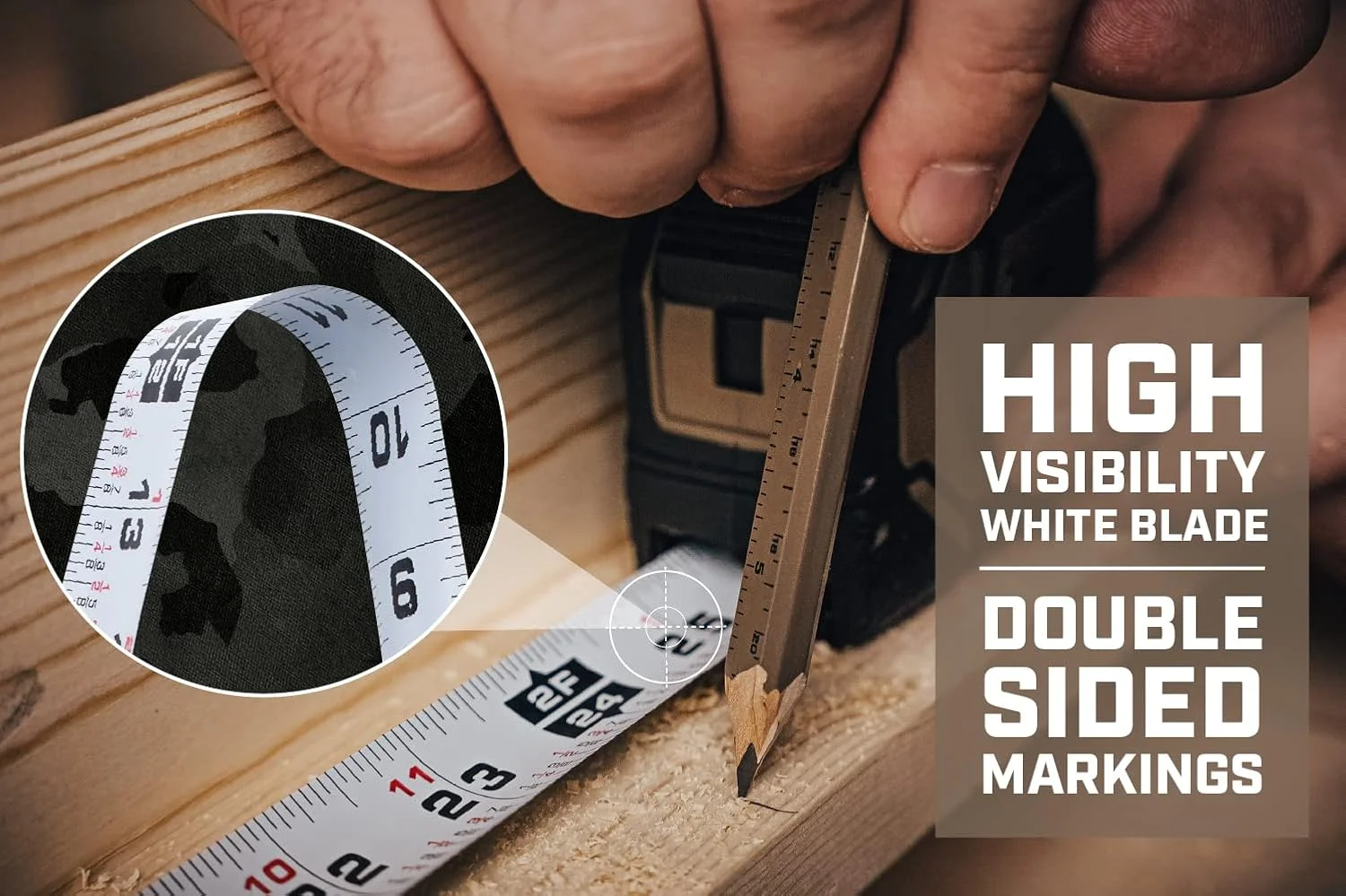 متر نواری 7.5 متری ابزار Spec Ops، تیغه دو طرفه 2.5 سانتی متری، بدنه کامپوزیتی با گرید نظامی، 3% اهدا به جانبازان