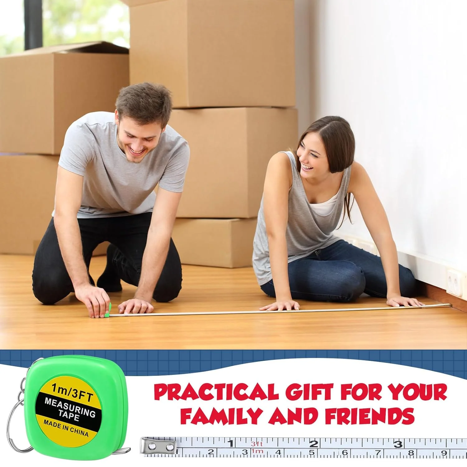 هوتیم 240 عدد متر نواری کوچک 1 متری/ 3 فوتی جاکلیدی متر نواری جمع شونده جیبی متر نواری کوچک قابل حمل برای استفاده روزانه ساخت و ساز هدایای جشن تولد، 4 رنگ