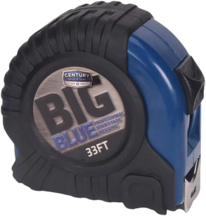 متر نواری بزرگ آبی Century Drill & Tool 72833، 10 متر متر نواری بزرگ آبی Century Drill & Tool 72833، 10 متر