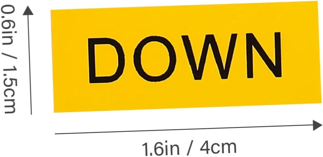 100 عدد برچسب PVC چسبی برای هتل، علائم دستگاه، چند منظوره عمومی، ایمنی خانه، کارخانه، برچسب زرد، برچسب نام دکمه، برچسب های سوئیچ تجهیزات