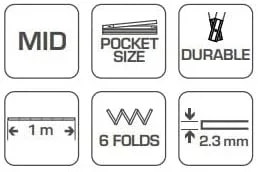 متر تاشو هوگرت تکینک، 1 متر، تایید شده بر اساس MID