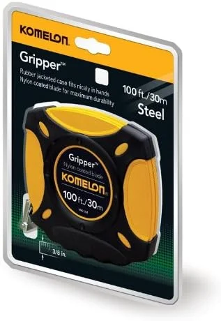 متر نواری بلند کمِلون مدل 9901IM با بدنه بسته و روکش نایلونی، مقیاس اینچ/متریک، تیغه فولادی 100 اینچی در 3/8 اینچ