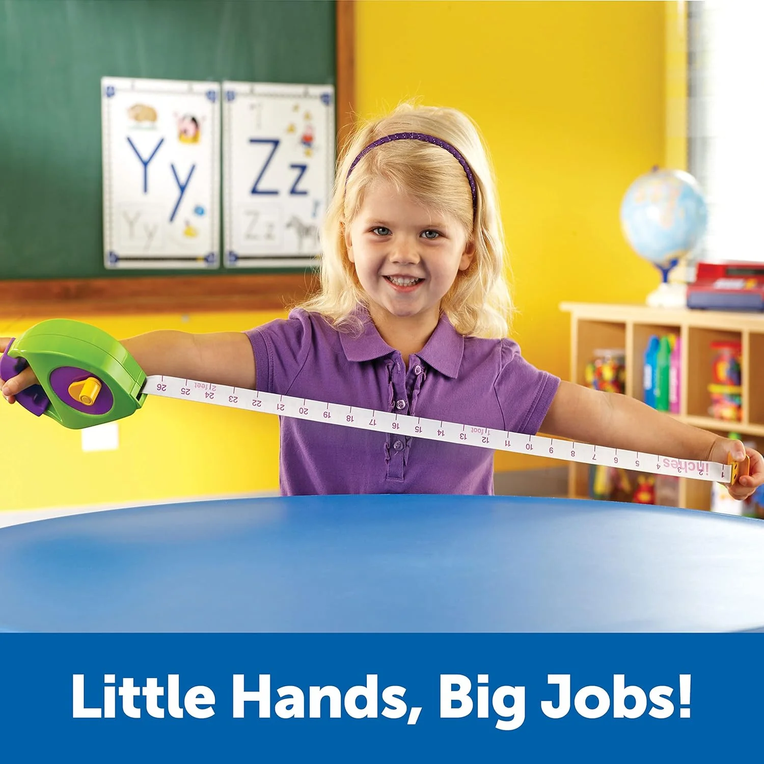 متر نواری ساده منابع آموزشی، متر نواری اسباب بازی جمع شونده، اندازه گیری تا 4 فوت، اسباب بازی ساخت و ساز برای کودکان، 3 سال به بالا