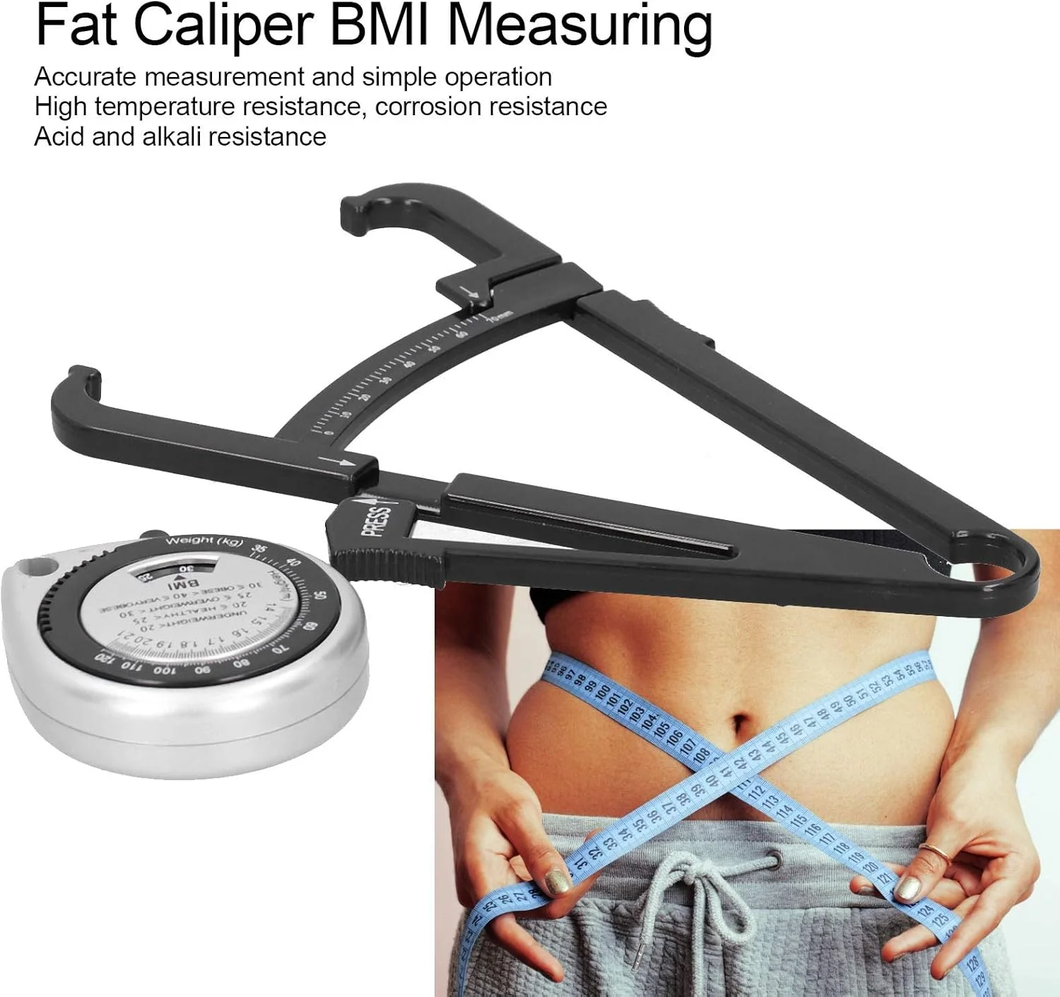 متر نواری اندازه گیری بدن Guoenir، سبک وزن برای باسن، کمر، بازو، ران و سینه