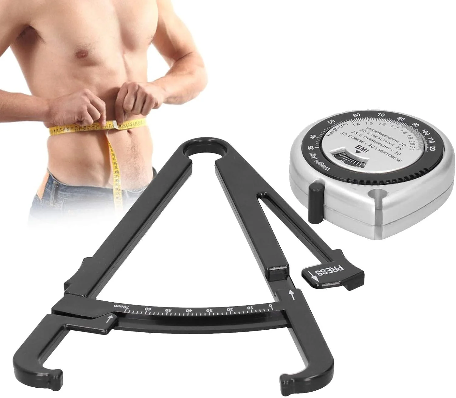 متر نواری اندازه گیری بدن Guoenir، سبک وزن برای باسن، کمر، بازو، ران و سینه
