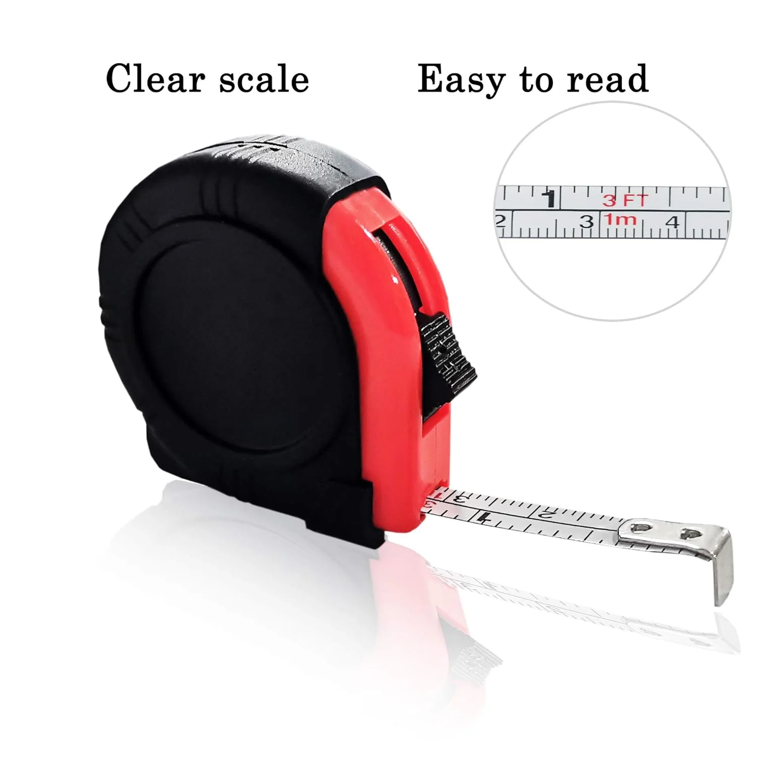 متر نواری جمع شونده 1 متری / 3 فوتی Alovexiong، جاکلیدی کوچک، متر اندازه گیری متریک/اینچ، خط کش نواری قابل حمل با قفل کشویی پایدار برای اندازه گیری بدن، کودکان (بسته 6 عددی)