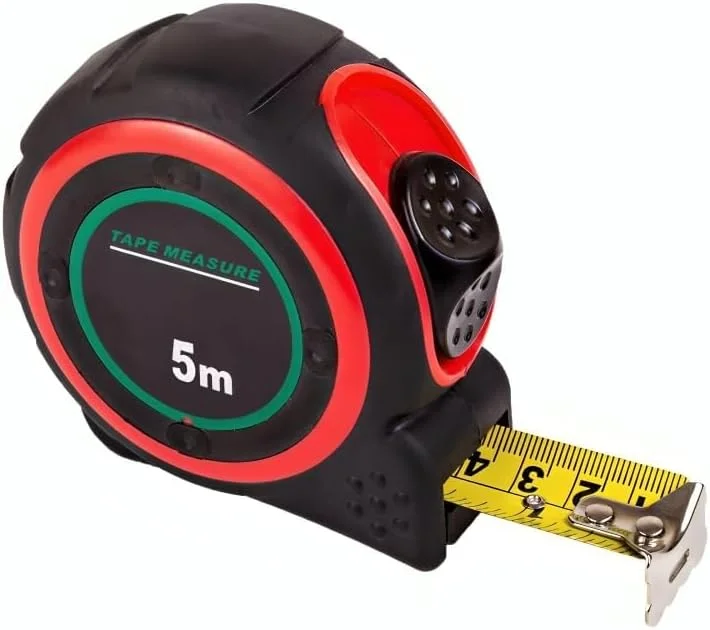 متر نواری خود قفل شونده بیلا - متر فولادی بادوام با قفل خودکار، امپریال/متریک برای ساخت و ساز دقیق، نجاری و کارهای الکتریکی (بدنه PVC 5 متری)