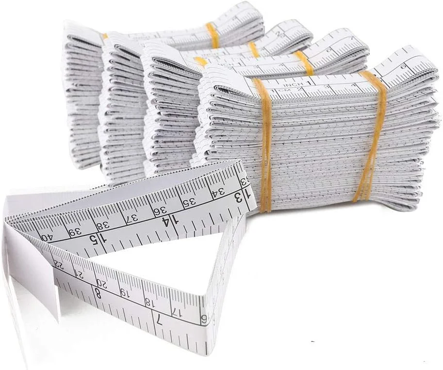 نوار اندازه گیری کاغذی یک متری 40 اینچی WIN TAPE، خط کش های اندازه گیری زخم، مورد استفاده در آموزش، بسته یکبار مصرف 100 عددی نوار اندازه گیری کاغذی یک متری 40 اینچی WIN TAPE، خط کش های اندازه گیری زخم، مورد استفاده در آموزش، بسته یکبار مصرف 100 عددی