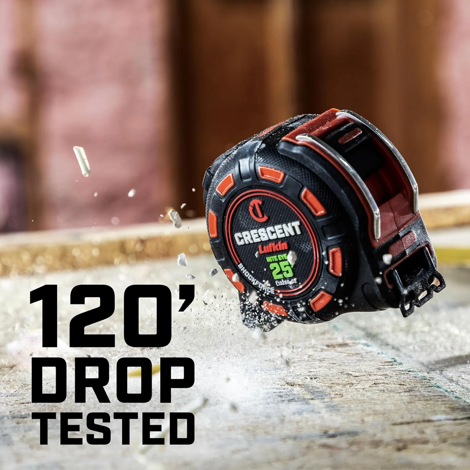 متر نواری 8 متری / 25 فوتی Lufkin Crescent SHOCKFORCE مدل NITE Eye | L1325CMEB-02 متر نواری 8 متری / 25 فوتی Lufkin Crescent SHOCKFORCE مدل NITE Eye | L1325CMEB-02