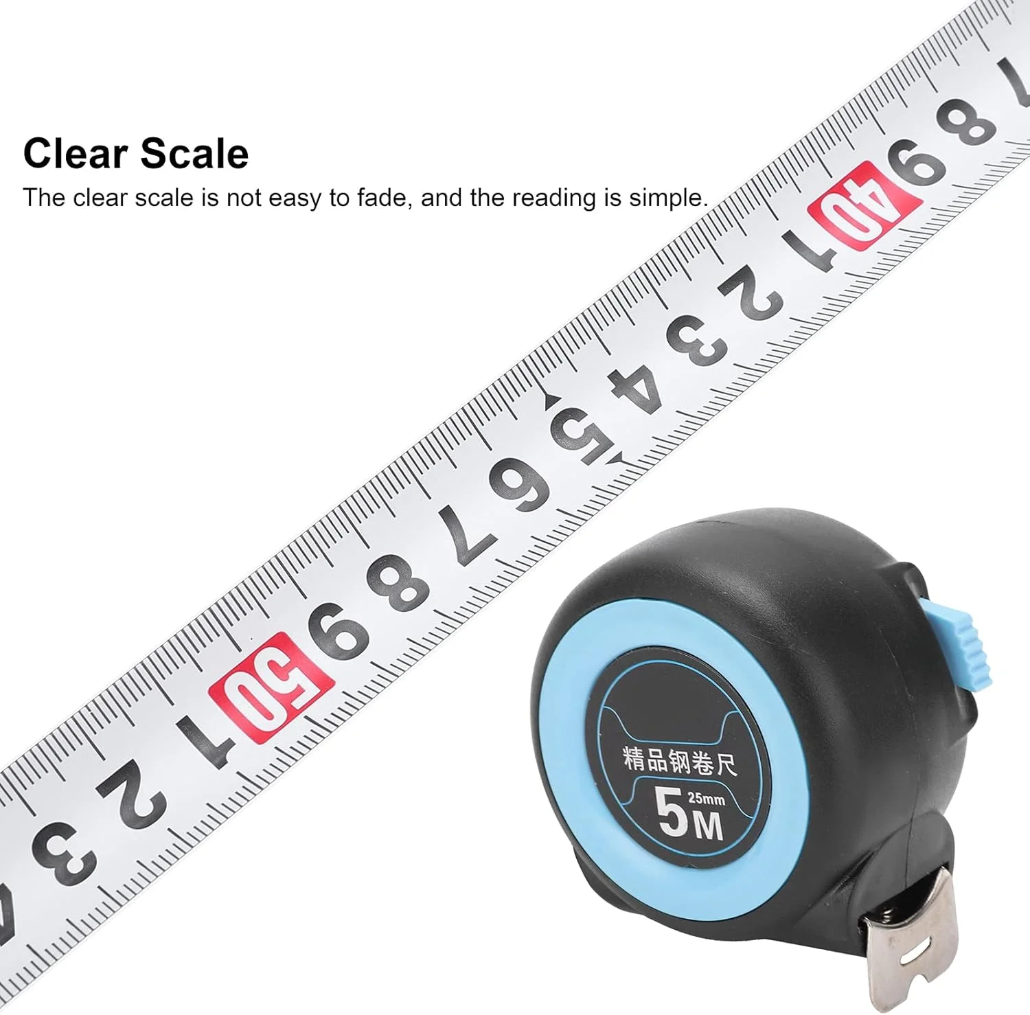 متر نواری سوراندی 5 متری، متر اندازه گیری جمع شونده برای ساخت و ساز، خط کش جیبی با روکش محافظ لاستیکی برای نقشه برداران، مهندسان، برقکاران و صنعتگران