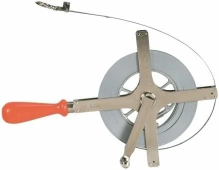 متر نواری روکش کروم دو طرفه لوکین کرسنت 1/4 اینچ در 30 متر/100 فوت، SAE/متریک - C2276MEN