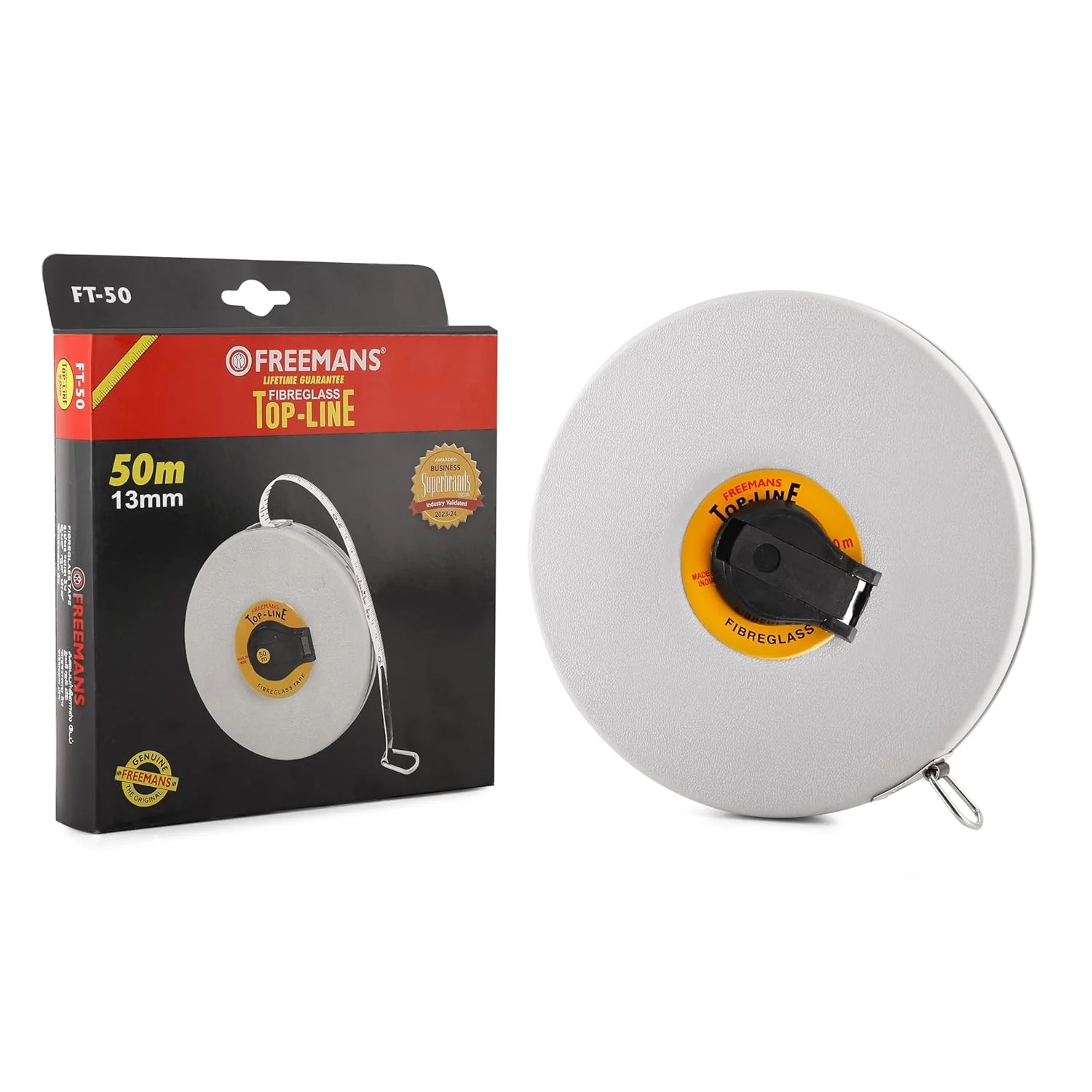 متر نواری فایبرگلاس 50 متری FREEMANS مدل FT50