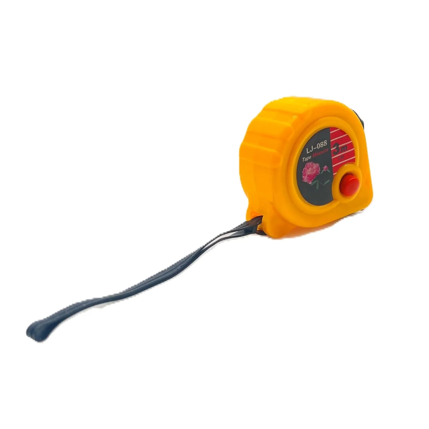 دو عدد متر نواری جمع شونده 3 متری بادوام LJ-088 با مقیاس متریک، مکانیزم قفل شونده و بدنه زرد با دید بالا - ایده آل برای نجاری، ساخت و ساز و پروژه های خانگی