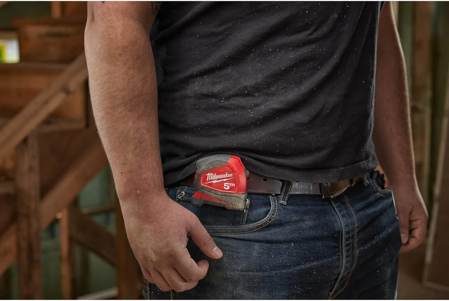 متر نواری جمع و جور 5 متری میلواکی مدل 4932459593 C5/25، مشکی متر نواری جمع و جور 5 متری میلواکی مدل 4932459593 C5/25، مشکی