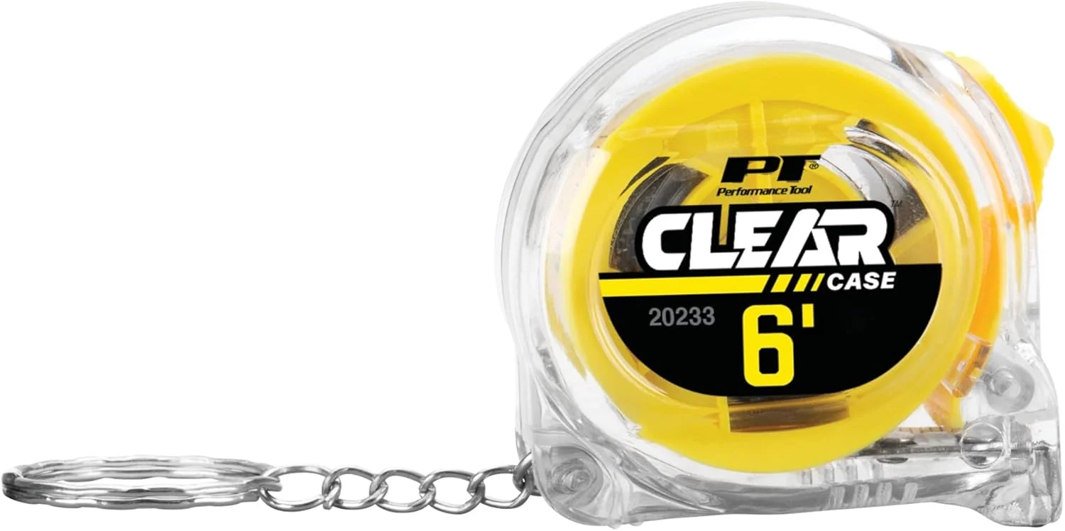 ابزار عملکرد 20233 متر نواری شفاف مینی 6 فوتی، اندازه گیری SAE و متریک چاپ شده در هر دو طرف