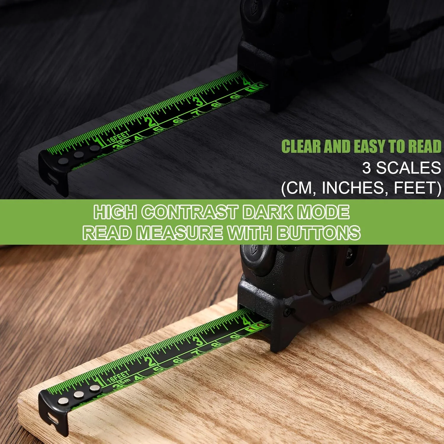 متر نواری فلورسنت کینگدر، بسته 12 عددی، 5 متری، قفل خودکار، با کنتراست بالا، حالت تاریک، دکمه دار برای دید بهتر در نور کم، مناسب مهندسان و صنعتگران متر نواری فلورسنت کینگدر، بسته 12 عددی، 5 متری، قفل خودکار، با کنتراست بالا، حالت تاریک، دکمه دار برای دید بهتر در نور کم، مناسب مهندسان و صنعتگران