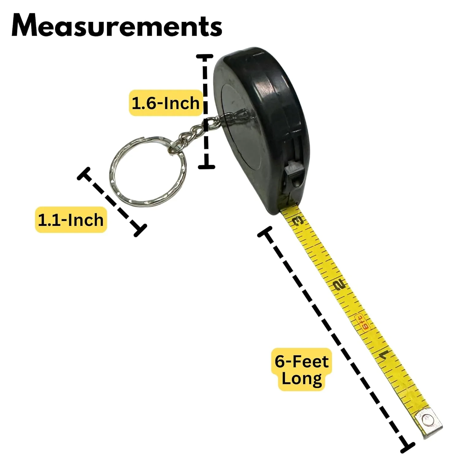 متر نواری 1.8 متری سخت افزار هریر، بسته 2 عددی
