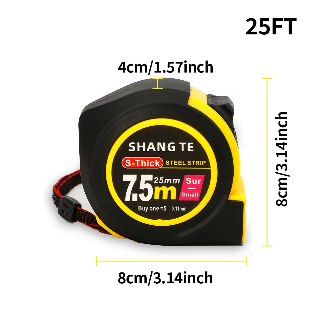 بسته 2 عددی متر نواری (7.5 متر) مترهای اندازه گیری فولادی جمع شونده دیجیتال با قابلیت خواندن آسان 7.5 متری نوار اندازه گیری سنگین با کسری ابزار اندازه گیری برای نجار خانگی صنعتگر برقکار Cinta Metrica بسته 2 عددی متر نواری (7.5 متر) مترهای اندازه گیری فولادی جمع شونده دیجیتال با قابلیت خواندن آسان 7.5 متری نوار اندازه گیری سنگین با کسری ابزار اندازه گیری برای نجار خانگی صنعتگر برقکار Cinta Metrica
