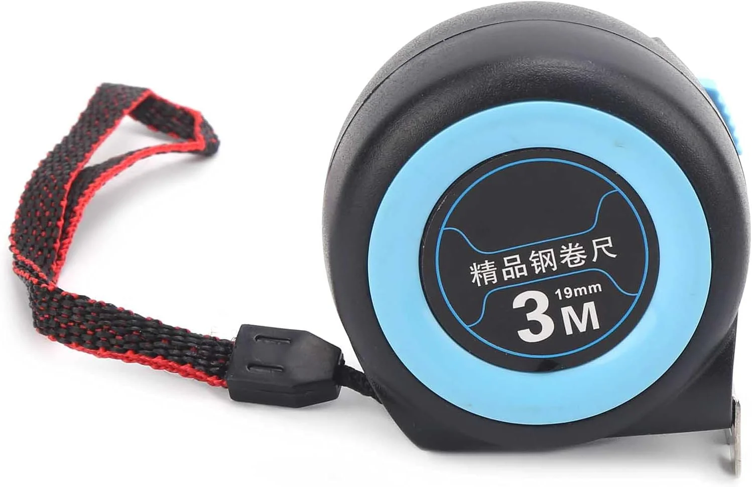 متر نواری جمع شونده سوراندی 3 متری، مقیاس متریک، تیغه پهن 1.8 سانتی متری با قابلیت خواندن آسان و گیره کمربند برای نقشه برداران، مصارف خانگی، نجاران، مشکی آبی