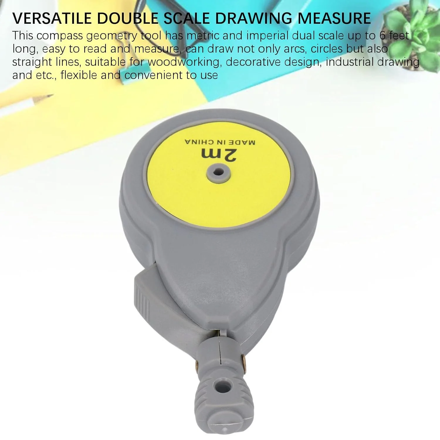 ابزار رسم دایره و خط کش نواری چرخشی Fdit با طول 1.83 متر به همراه 50 عدد نوک مداد، دکمه جمع شونده خودکار و مقیاس دوگانه برای رسم دایره، خط، نجاری و طراحی ابزار رسم دایره و خط کش نواری چرخشی Fdit با طول 1.83 متر به همراه 50 عدد نوک مداد، دکمه جمع شونده خودکار و مقیاس دوگانه برای رسم دایره، خط، نجاری و طراحی