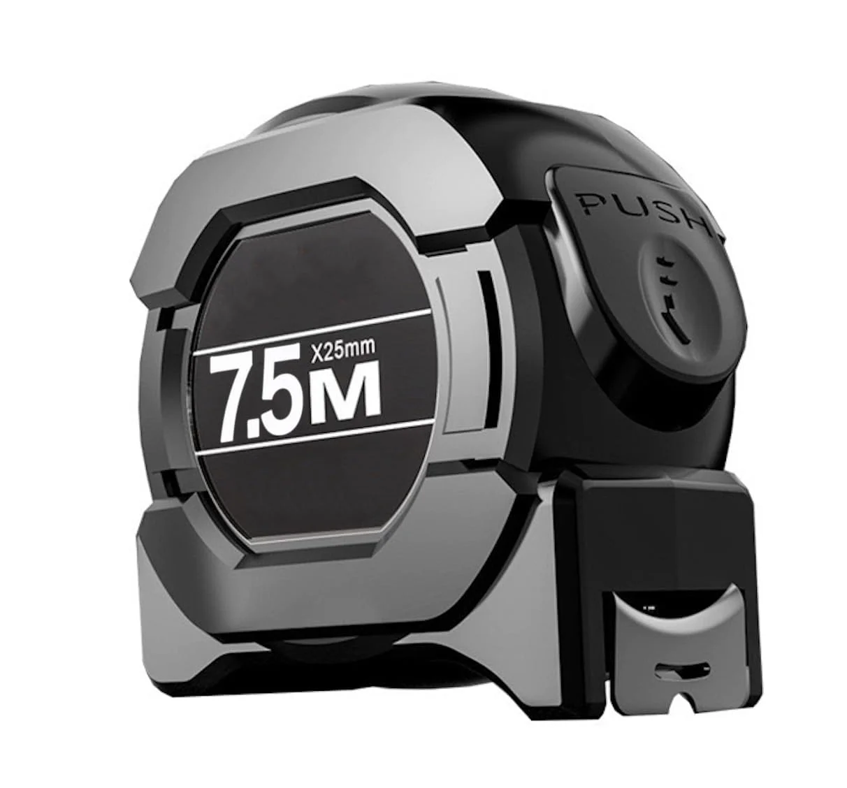 متر فلزی فلورسنت 7.5 متری آزونی، جمع شونده خود قفل شونده، خوانا با اعداد کسری، متر فلزی خود قفل شونده برای اندازه گیری دقیق، فلورسنت شب تاریک