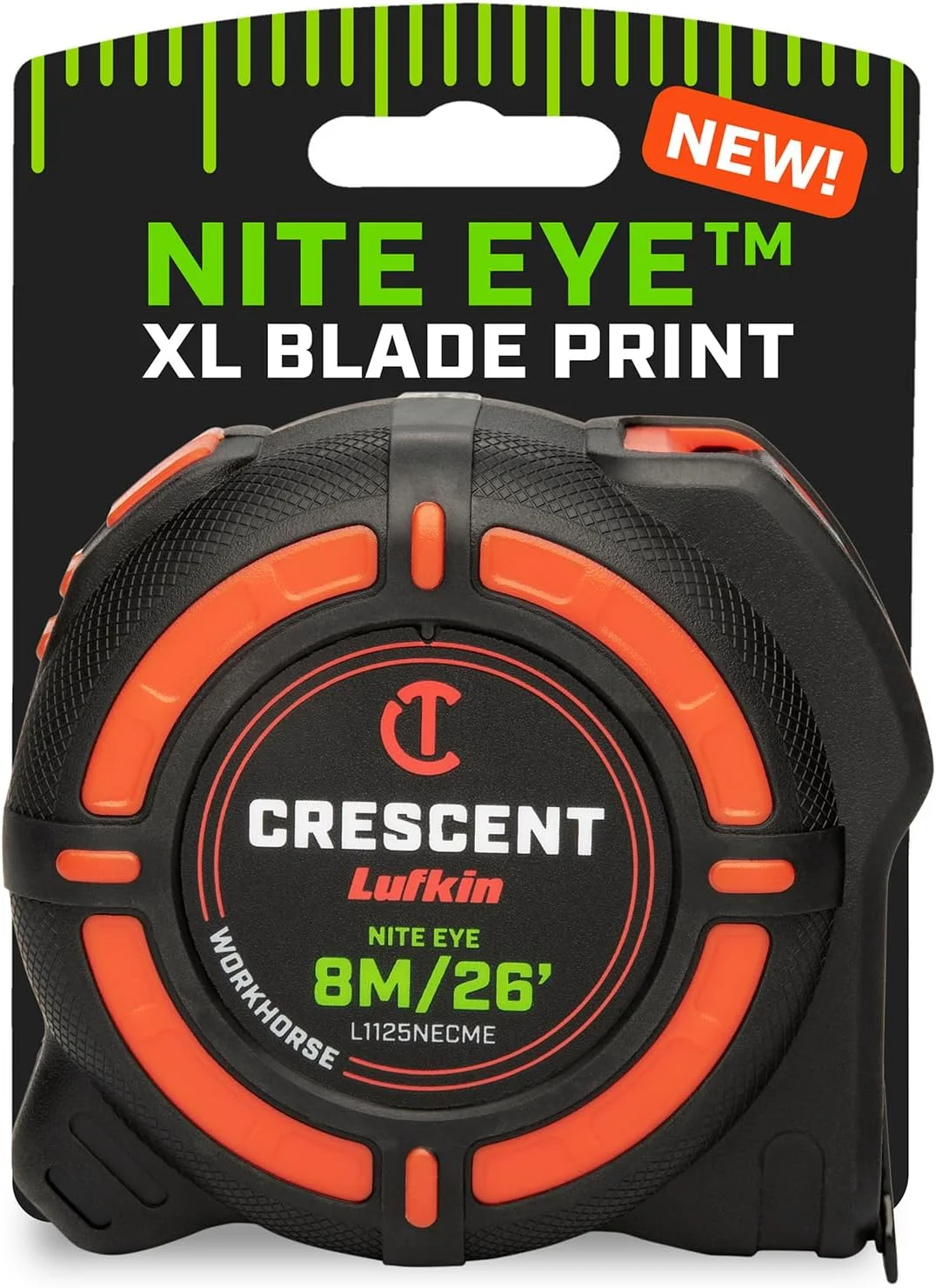 متر نواری 8 متری / 25 فوتی کرسنت لوفکین ورک هورس نایت آی | L1125NECME