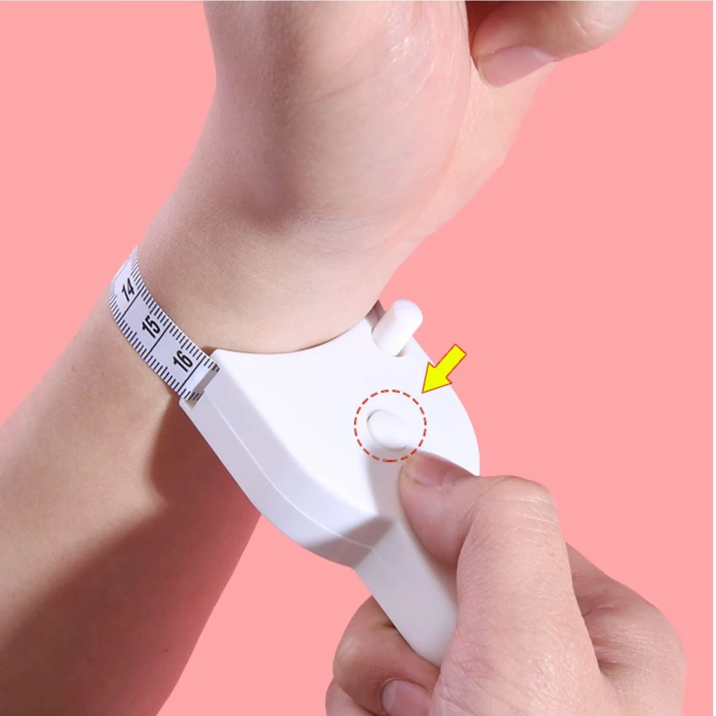متر نواری بدن GAILY YOUTH، متر نواری تلسکوپی اتوماتیک 150 سانتی‌متری، متر نواری کوچک با مقیاس دوگانه متریک و اینچی برای اندازه‌گیری بدن، تناسب اندام، خیاطی (صورتی)