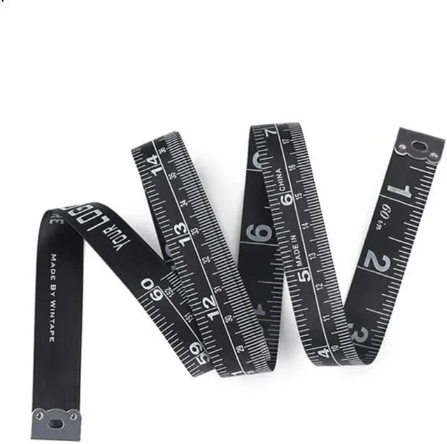 متر خیاطی دو طرفه، مناسب برای اندازه گیری بدن، پارچه، خیاطی، مصارف خانگی، 150 سانتی متر، نوار نرم (سفید)