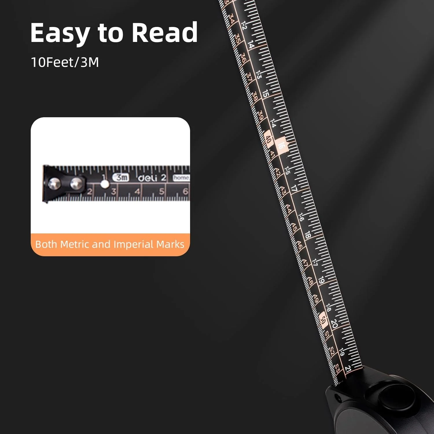 متر نواری 5 متری دلی، متر نواری کوچک با قابلیت خواندن آسان، متر نواری جمع شونده مینی با واحدهای متریک/اینچ، طراحی مینیمالیستی از سری محصولات خانگی دلی متر نواری 5 متری دلی، متر نواری کوچک با قابلیت خواندن آسان، متر نواری جمع شونده مینی با واحدهای متریک/اینچ، طراحی مینیمالیستی از سری محصولات خانگی دلی