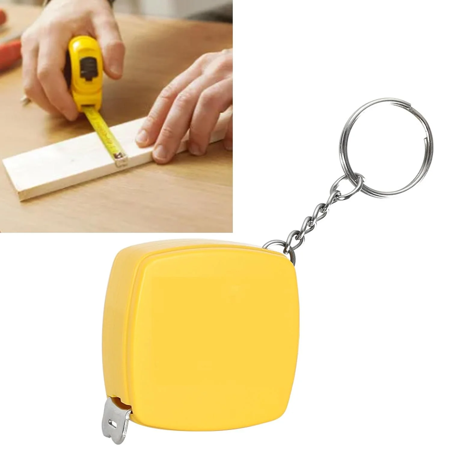 متر نواری کوچک NDNCZDHC، 1 متر، متر نواری فولادی جمع شونده قابل حمل با زنجیر، دقت 1 میلی متر (زرد) متر نواری کوچک NDNCZDHC، 1 متر، متر نواری فولادی جمع شونده قابل حمل با زنجیر، دقت 1 میلی متر (زرد)