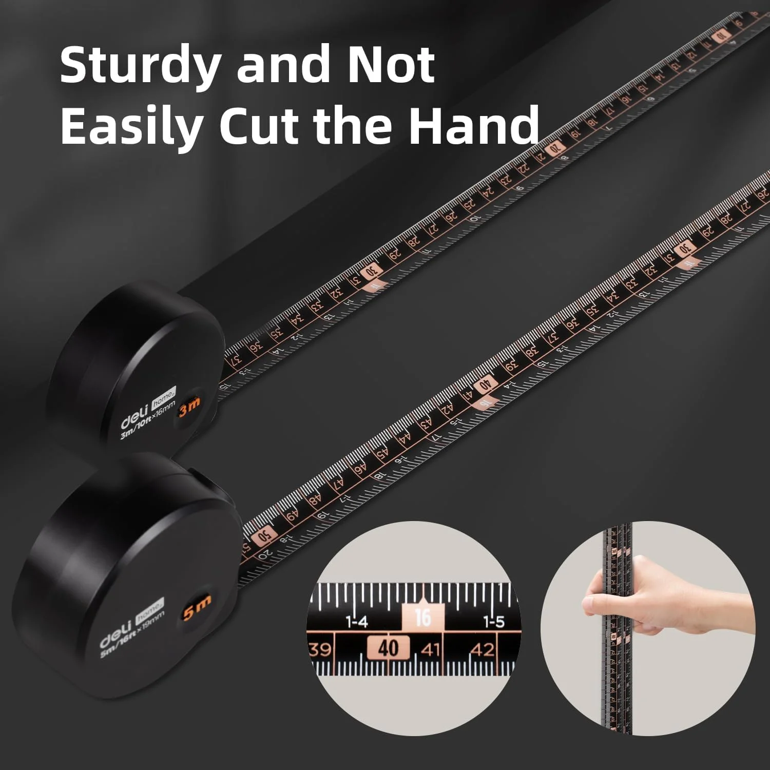 متر نواری 5 متری دلی، متر نواری کوچک با قابلیت خواندن آسان، متر نواری جمع شونده مینی با واحدهای متریک/اینچ، طراحی مینیمالیستی از سری محصولات خانگی دلی متر نواری 5 متری دلی، متر نواری کوچک با قابلیت خواندن آسان، متر نواری جمع شونده مینی با واحدهای متریک/اینچ، طراحی مینیمالیستی از سری محصولات خانگی دلی