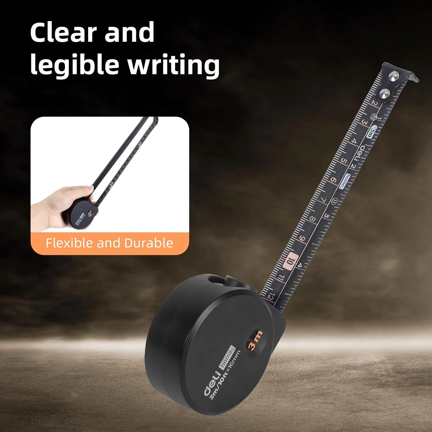 متر نواری 5 متری دلی، متر نواری کوچک با قابلیت خواندن آسان، متر نواری جمع شونده مینی با واحدهای متریک/اینچ، طراحی مینیمالیستی از سری محصولات خانگی دلی متر نواری 5 متری دلی، متر نواری کوچک با قابلیت خواندن آسان، متر نواری جمع شونده مینی با واحدهای متریک/اینچ، طراحی مینیمالیستی از سری محصولات خانگی دلی